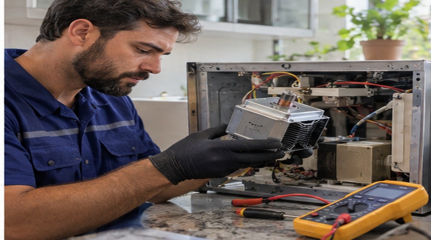 Conserto de micro-ondas em Santo André‑SP: troca do magnetron